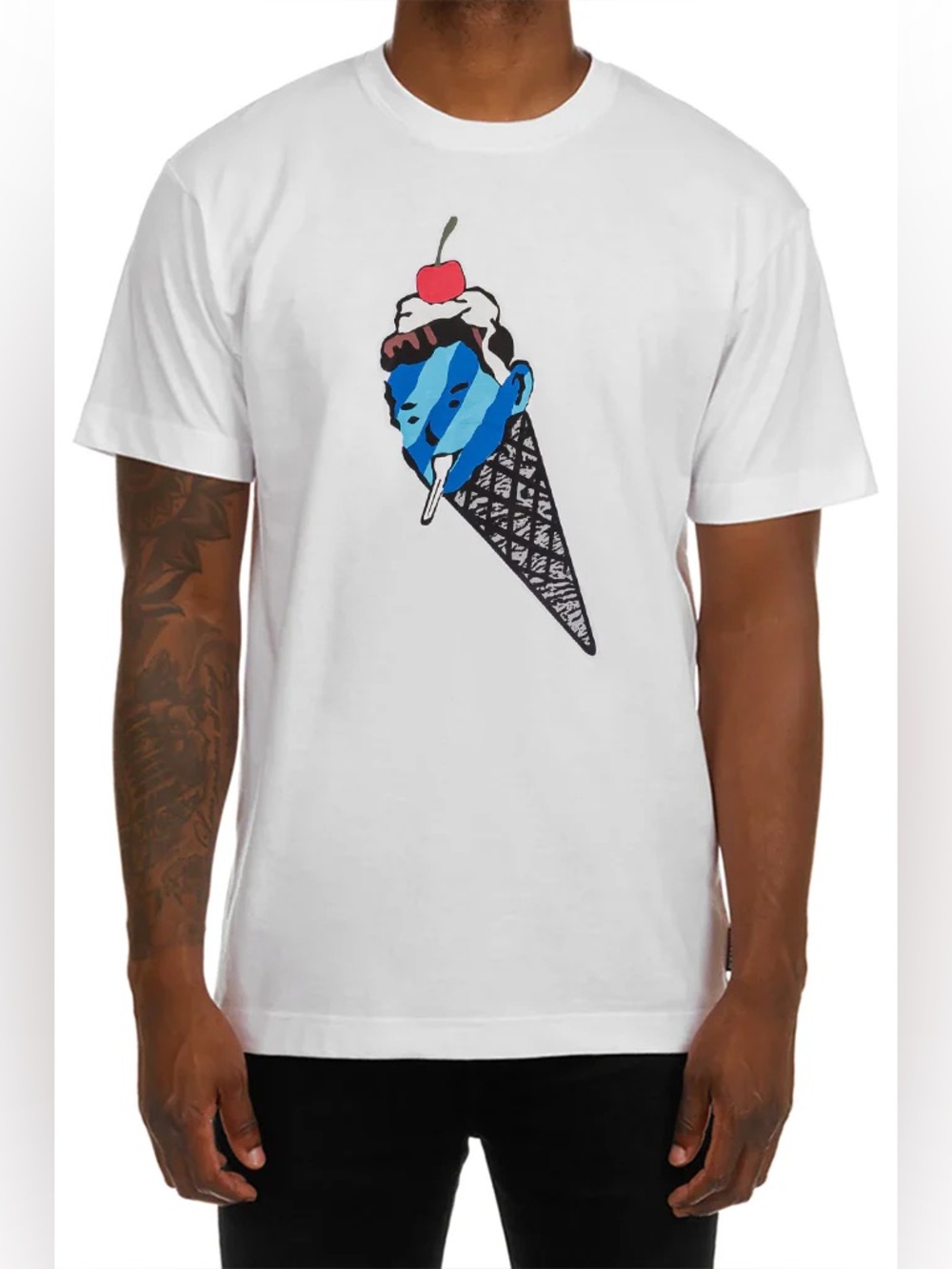Vintage Ice Cream Graphic T Shirt XL White BBC Ice Cream Cone Tee Streetwear